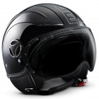 Casque Jet Momo Design Avio Noir Carbone Argent