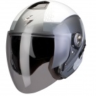 Casque Jet Scorpion EXO 210 Air Biron Blanc Argent Gris Casque Jet Scorpion EXO 210 Air Biron Blanc Argent Gris