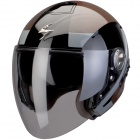 Casque Jet Scorpion EXO 210 Air Biron Brun Noir Gris