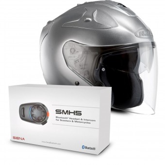 Casque Jet HJC FG-Jet Gris + Kit Bluetooth Sena SMH5 Casque Jet HJC FG-Jet Gris + Kit Bluetooth Sena SMH5