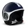 Casque Jet Momo Design Minimomo Bleu Marine Metal Blanc