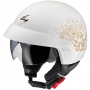 Casque Jet Scorpion EXO 100 Rivoli Blanc Or mat