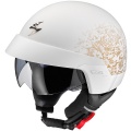 Casque moto Scorpion EXO 100 Rivoli Blanc Or mat