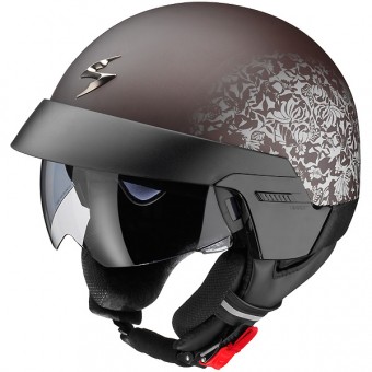 Casque Jet Scorpion EXO 100 Rivoli Chocolat Mat