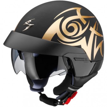 Casque moto Jet EXO 100 Tribal Noir Bronze