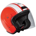 Casque moto Stormer Sun Strip Rouge Blanc