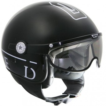 Casque Jet GPA United Noir Blanc