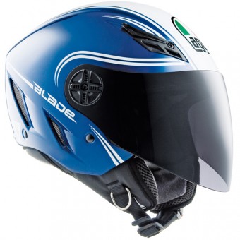 Casque Jet AGV Blade Start Bleu Blanc