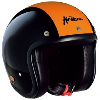 Casque moto Jet AB 28 Noir - Orange