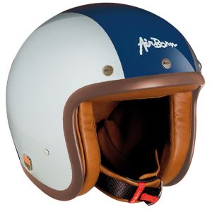 Casque moto Jet AB 4 Silver - Bleu