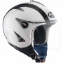 Casque Jet Airoh JT Blanc Brillant Noir JTBLN