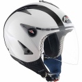 Casque Jet Airoh JT Blanc Brillant Noir JTBLN