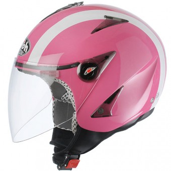 Casque Jet Airoh JT Rose Brillant Blanc JTROBL
