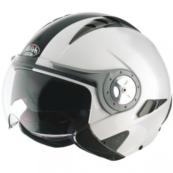 Casque Jet Airoh TR Jet Blanc Brillant Noir TRJBL