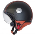 Casque Jet Andrea Cardone Vitello Cervo Noir Orange