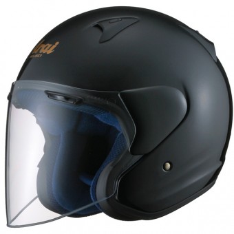 Casque moto Jet SZF pearl black