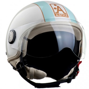 Casque Jet Astyle Dolce Vita Blanc Vert C270