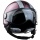 Casque Jet Astyle Glitter Bordeau Argent C330