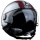 Casque Jet Astyle Glitter Argent Bordeaux C350