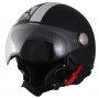 Casque Jet Astyle AStyle Noir mat Argent C011