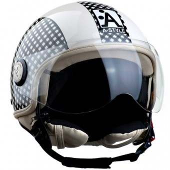 Casque Fashion Astyle Chic Vichy Noir C310