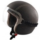 Casque Jet Andrea Cardone Jet Vitello Cervo Gris