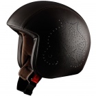 Casque Jet Andrea Cardone Jet Vitello Laser Stella Noir