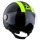 Casque Jet Astyle Fluo Noir Jaune Brillant
