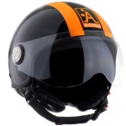 Casque Jet Astyle Fluo Noir Orange Brillant Casque Jet Astyle Fluo Noir Orange Brillant