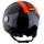 Casque Jet Astyle Fluo Noir/Rouge Brillant