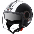 Casque Jet Caberg Riviera V2+ Pure Black White Casque Jet Caberg Riviera V2+ Pure Black White