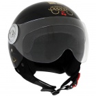 Casque Jet Edguard Bobber Couture Cherry Noir Casque Jet Edguard Bobber Couture Cherry Noir