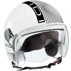 Casque Jet IDI Stripes Fluo Blanc - Noir
