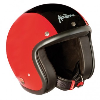 Casque Jet Airborn AB 22 Rouge Noir Mat
