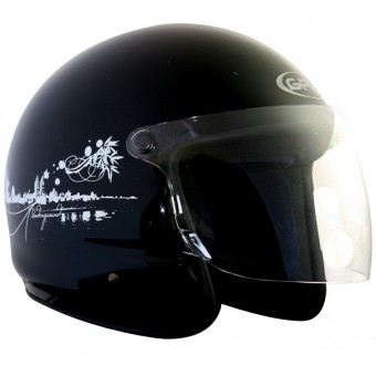 Casque Jet GPA Human Underground Noir