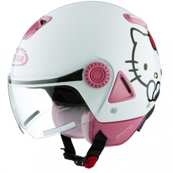 Casque Jet Hello Kitty Deco Blanc
