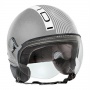 Casque Jet IDI Stripes Gris Mat - Blanc