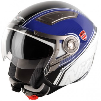 Casque Jet Nitro NP-100J Insigna Bleu Blanc