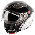 Casque moto Nitro NP-100J Insigna Noir Blanc
