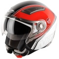 Casque moto Nitro NP-100J Insigna Rouge Blanc