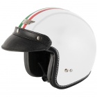 Casque Jet Nitro X580 Cuir Blanc Vert Rouge