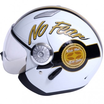 Casque Fashion No Fear Jet 215 Golden White Gloss
