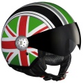 Casque moto Lazer Rider Flag Vert Blanc Rouge