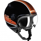 Casque Jet IOTA DP04 Aviateur Noir Marron