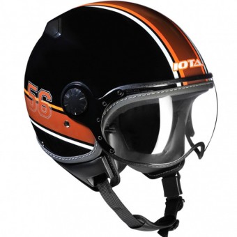 Casque Jet IOTA DP04 Aviateur Noir Marron
