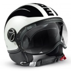 Casque Fashion Momo Design Avio Blanc Quartz Noir Metal