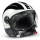 Casque Jet Momo Design Avio Blanc Quartz Noir Metal