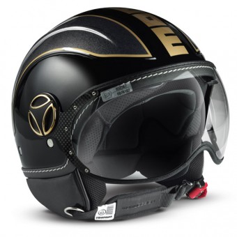 Casque Jet Momo Design Avio Noir Metal Or