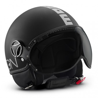 Casque Jet Momo Design Fighter II Noir Mat Argent 3