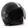 Casque Jet Momo Design Fighter II Noir Mat Blanc 4